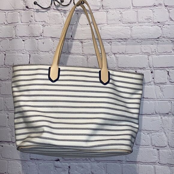 COACH SAINT JAMES Tote Nautical Stripe Weekend Beach Shoulder Bag Purse - Picture 3 of 16